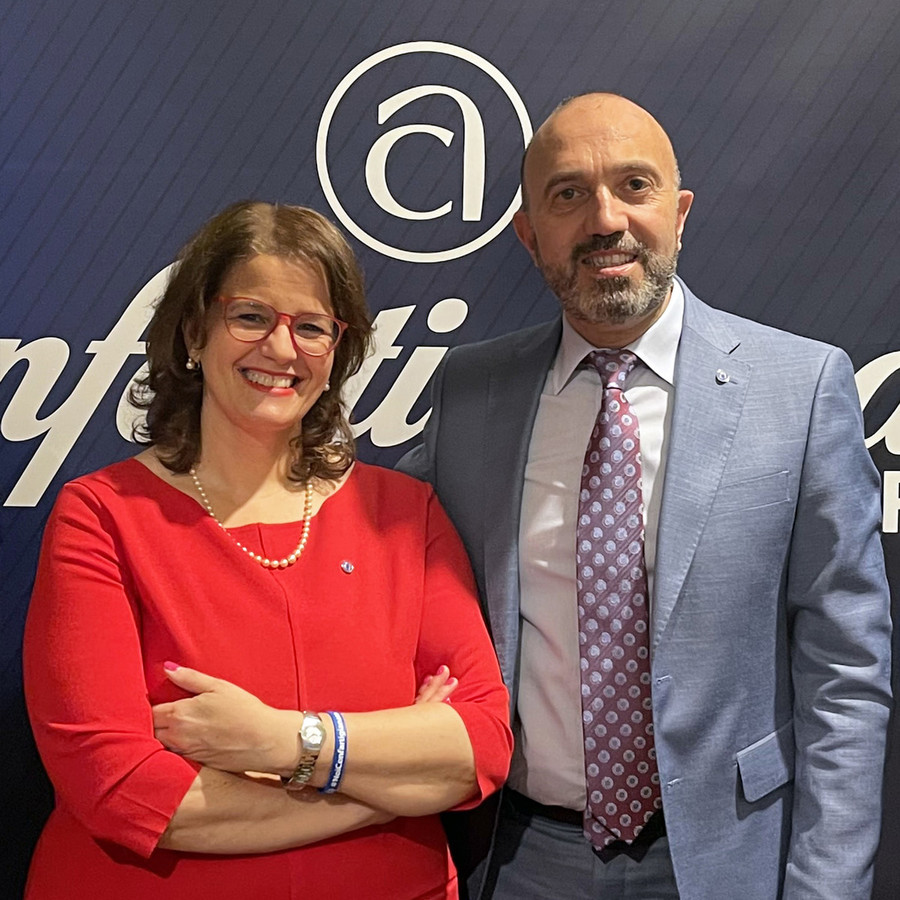 Valeria Bosco e Roberto Iraci Sareri, Direttore e Presidente Confartigianato Imprese Verona