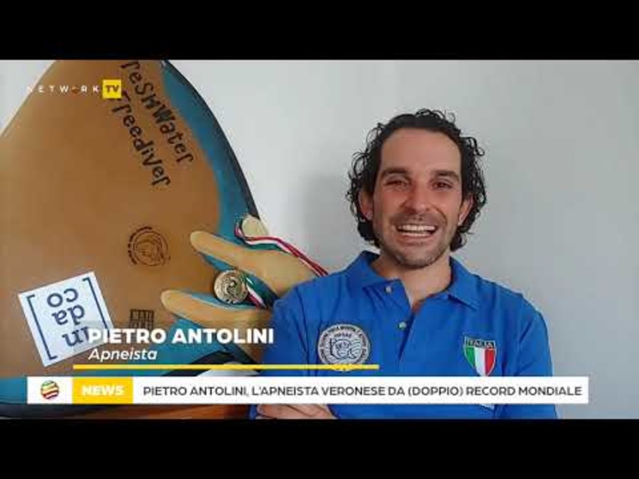Pietro Antolini, l'apneista veronese da (doppio) record mondiale